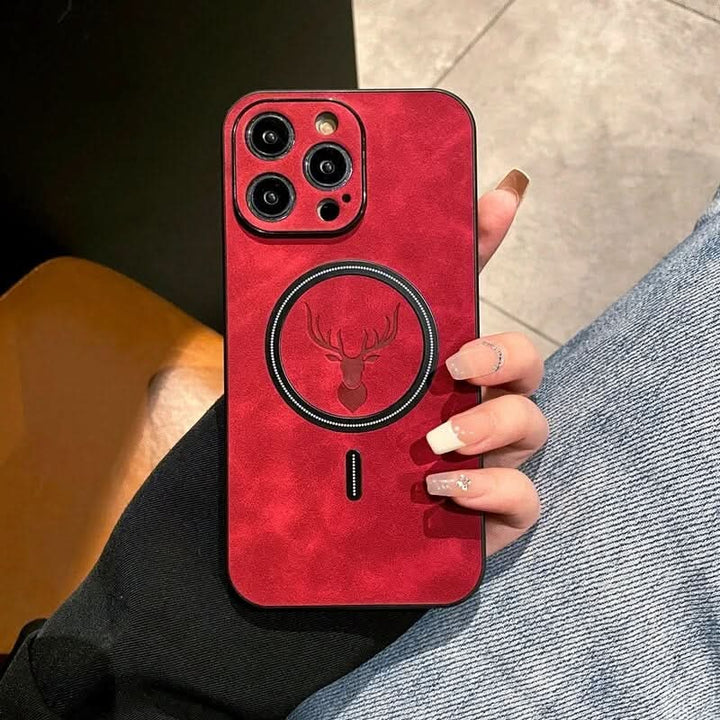 BowLift | Deer Leather iPhone Case MagSafe Wireless Charging