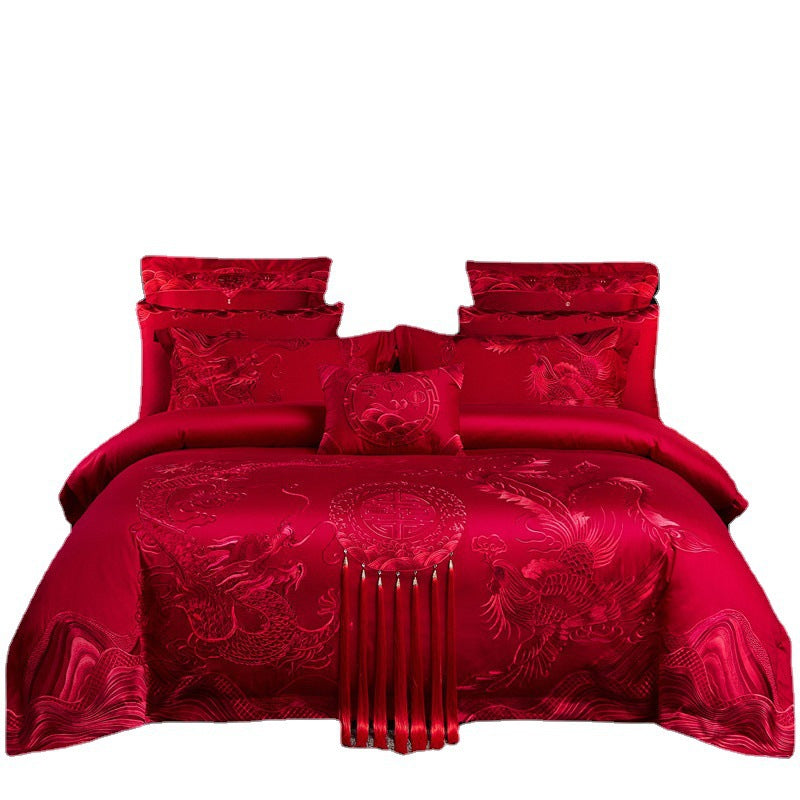 Wedding bed linen set, long-staple cotton