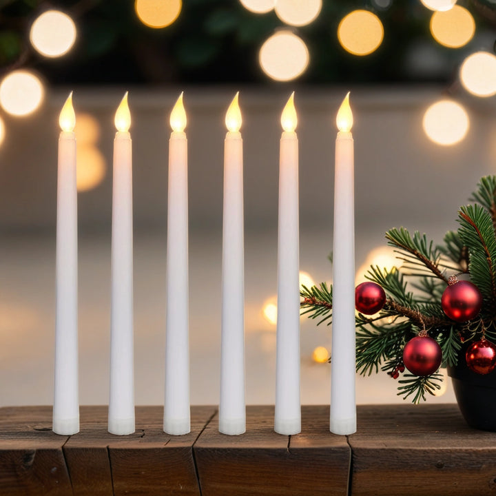LED taper candle with flame effect