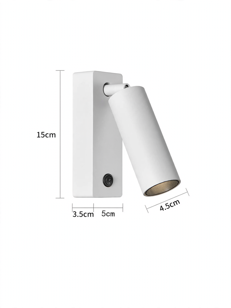 Modern full-spectrum wall lamp with rotational function