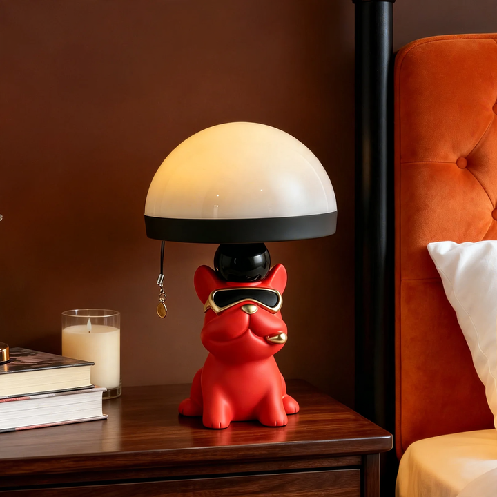 French Bulldog Table Lamp with Pull Switch