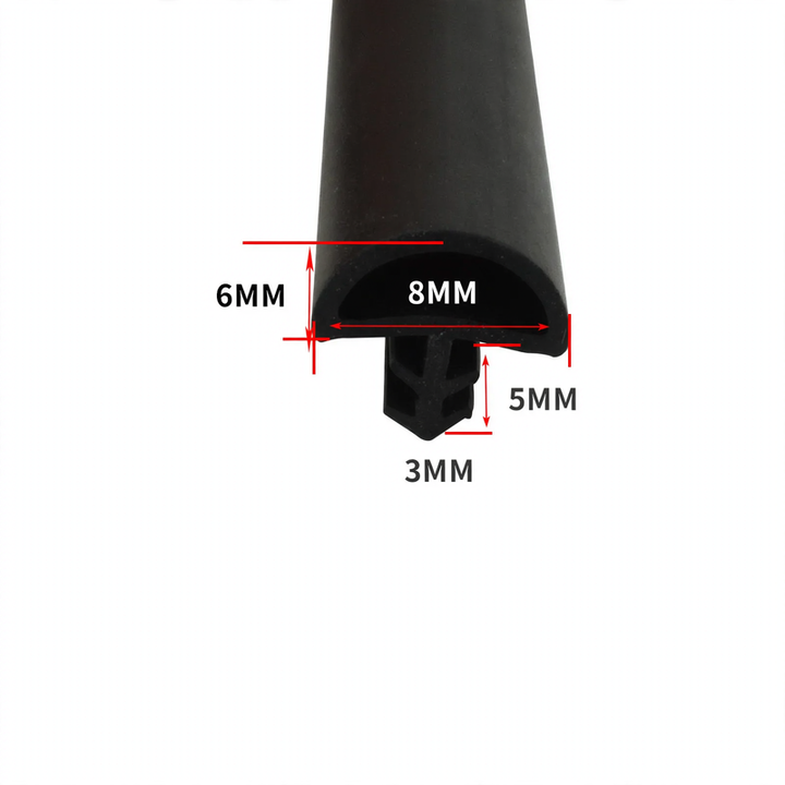Rubber sealing strips for wooden doors, plug-in