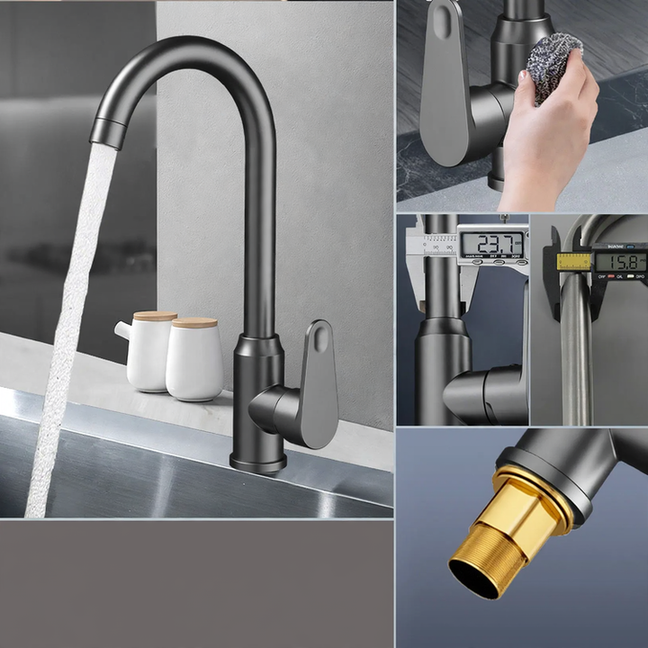 Pull-out kitchen faucet with ceramic valve