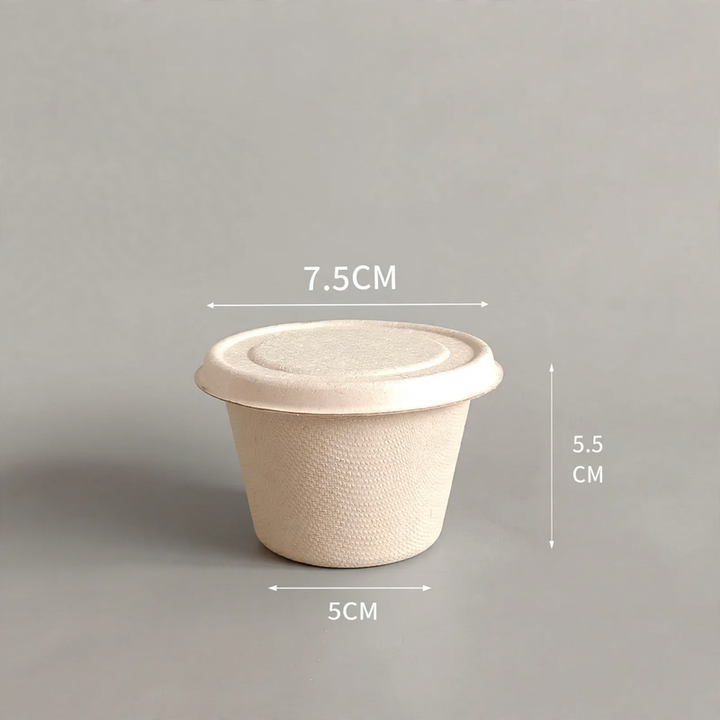 Disposable paper container, biodegradable