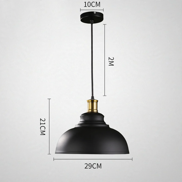 Vintage pendant light, industrial style, adjustable
