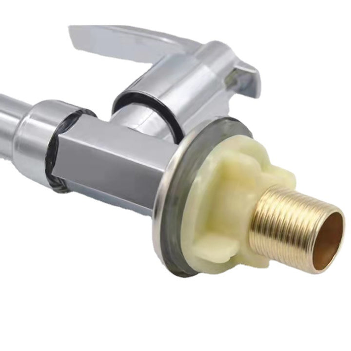 Cold water kitchen faucet, hexagonal high spout