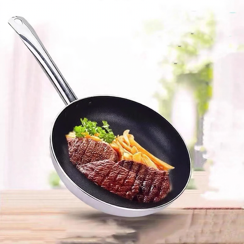 Aluminum frying pan with detachable handle