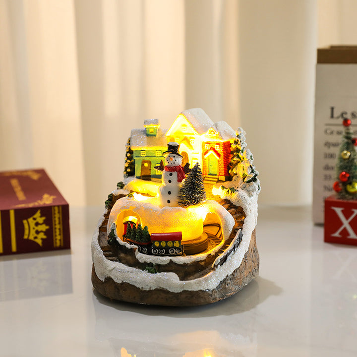 Christmas music box with lighting and rotation