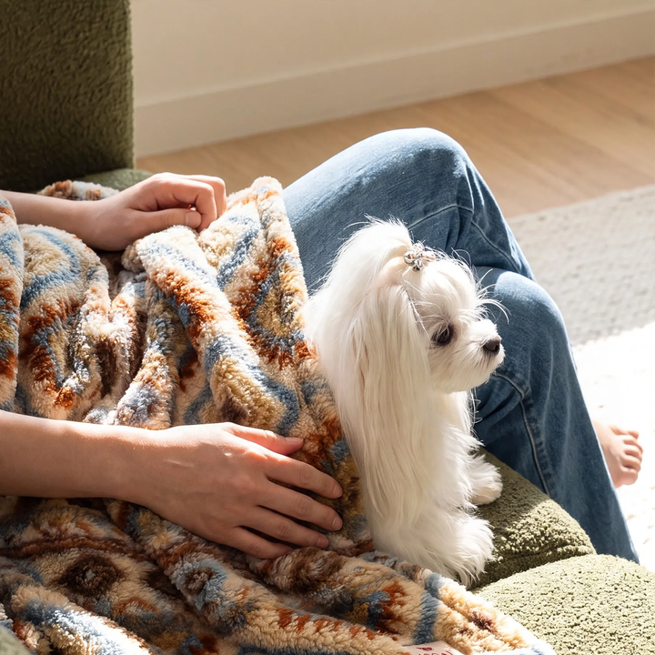 Heating mat with cushion for pets, plush