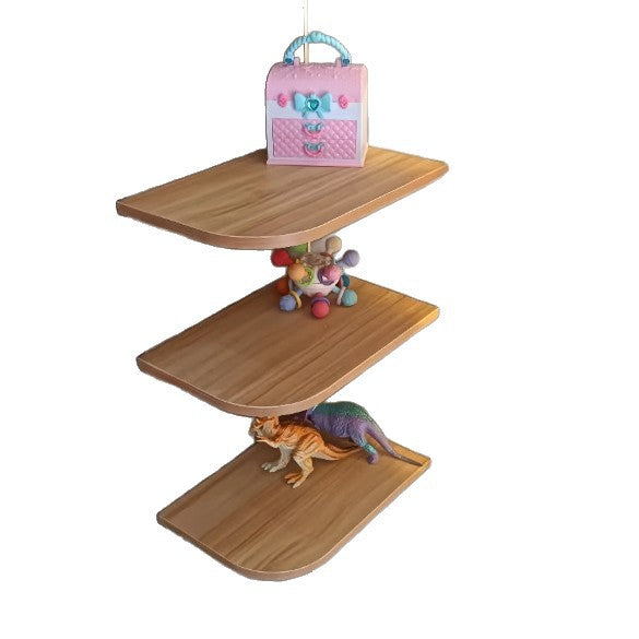 Corner shelf made of dense plywood, multi-layered