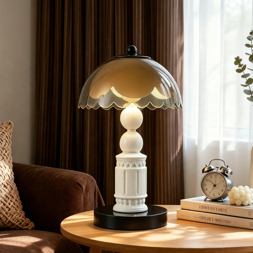 European column table lamp made of ABS