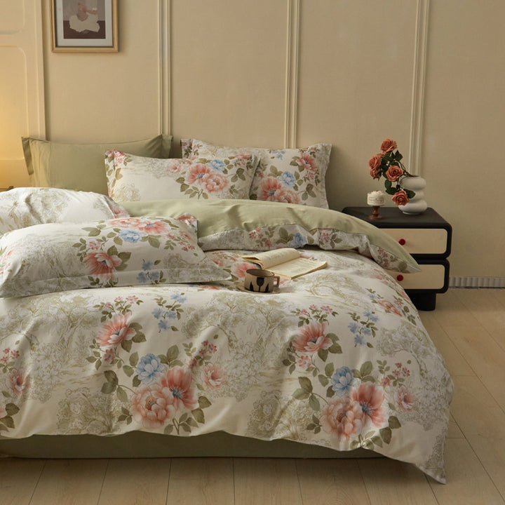 Cotton bedding set, 4-piece, fluffy, autumn/winter