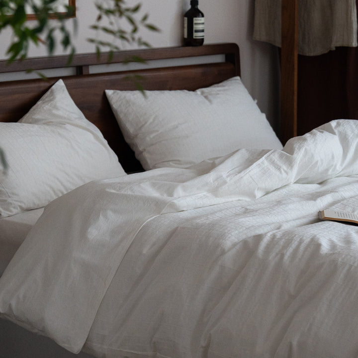 Washed cotton bedding, unbleached, Class A