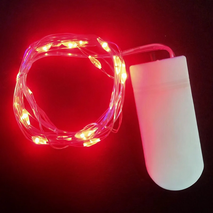 LED Copper Wire String Lights with Button Cell Operation