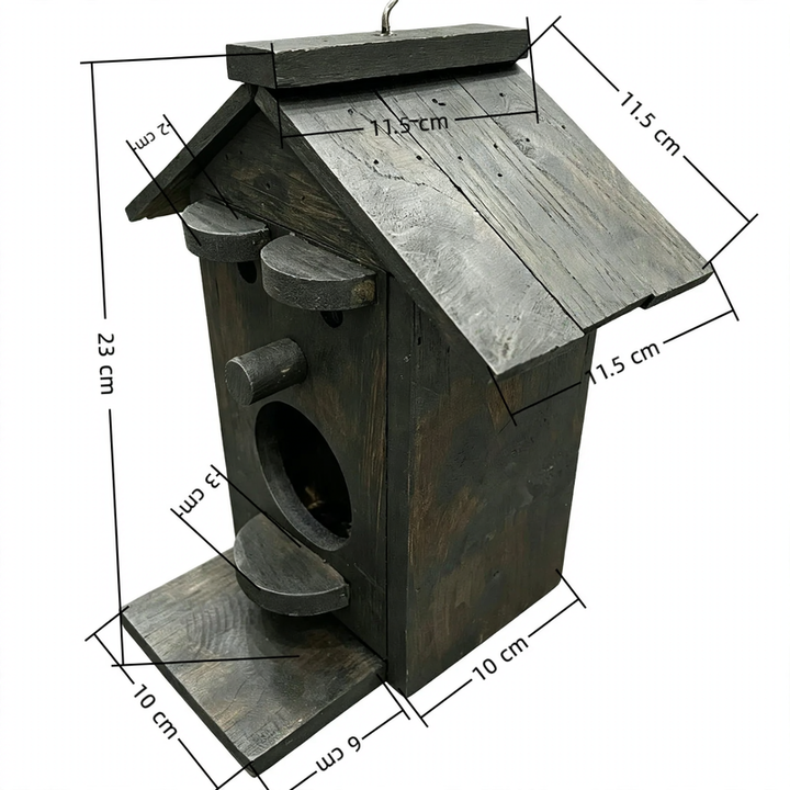 Birdhouse made of teak wood