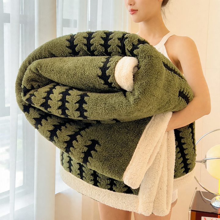 Geometric Flannel Living Blanket