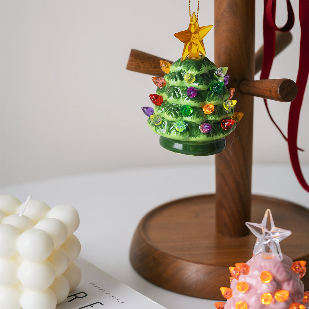 Ceramic Christmas Tree Night Light, 9.2 cm