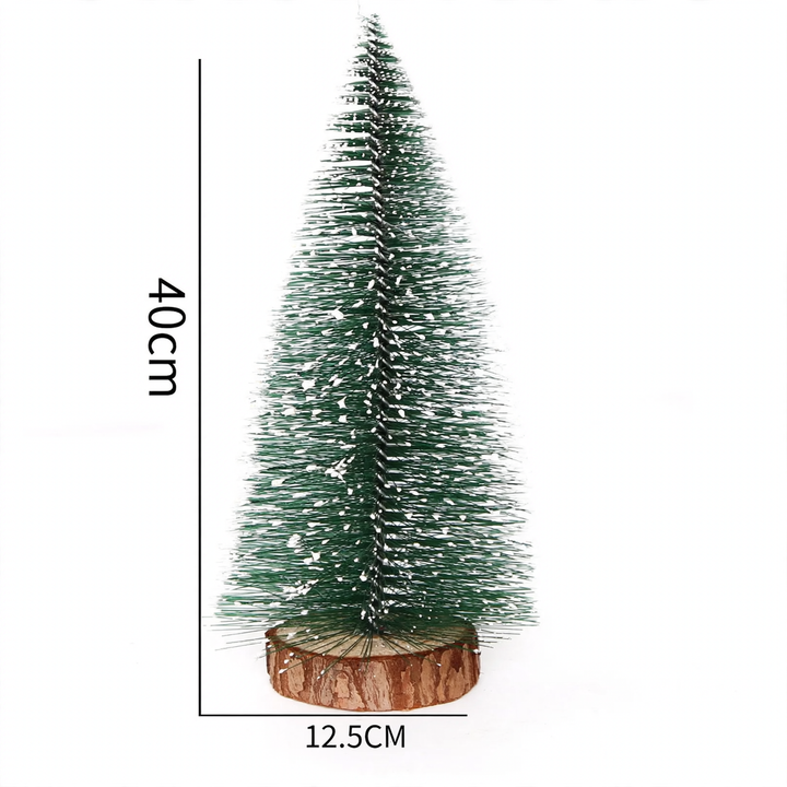 Miniature Christmas tree with snow look