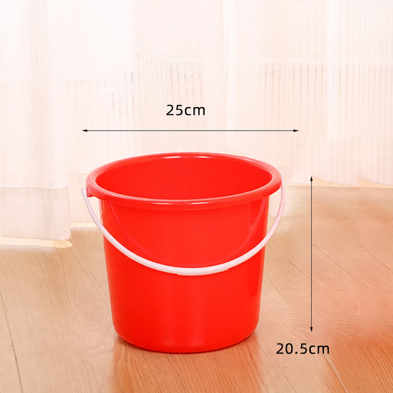 Plastic bucket with handle, various sizes