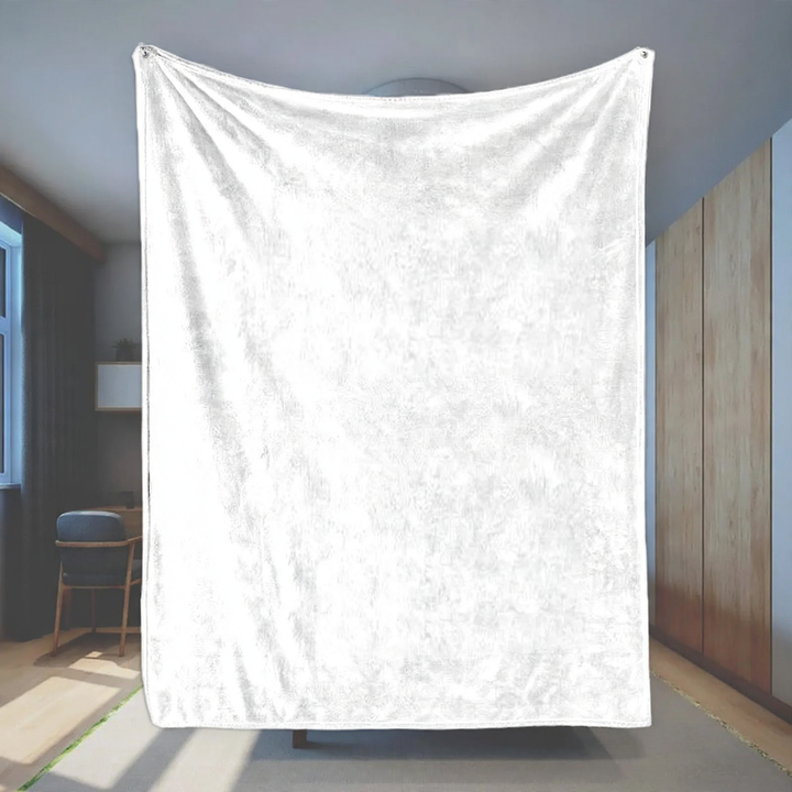 Fleece blanket with digital print, cartoon motif