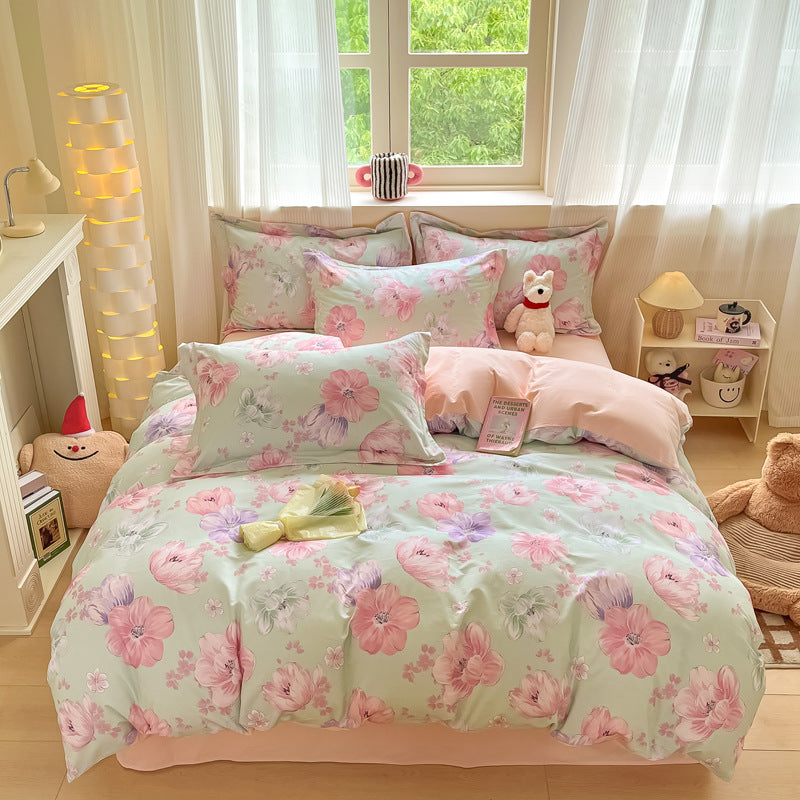 Cotton bedding set, 4-piece, fluffy, autumn/winter