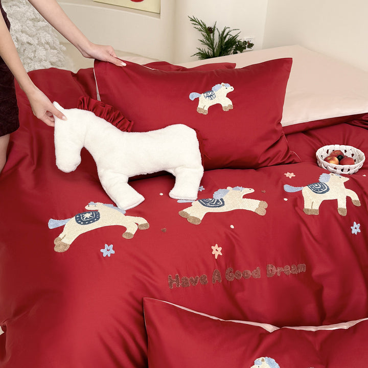 Children's bedding set, cotton, cartoon motif
