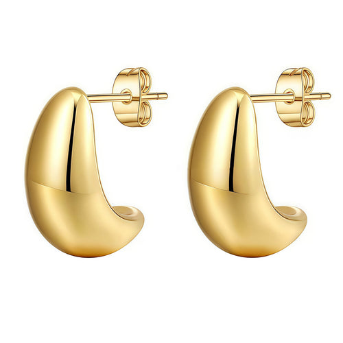 Crescent moon earrings made of stainless steel