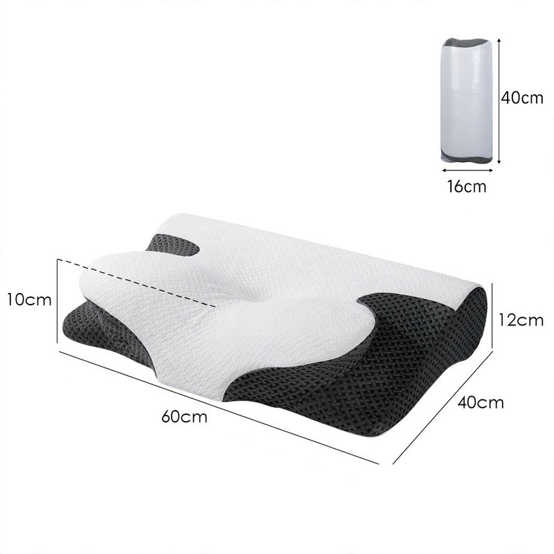 Ergonomic pillow with memory foam
