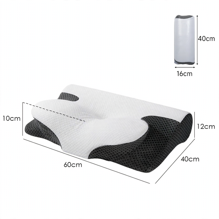 Ergonomic pillow with memory foam