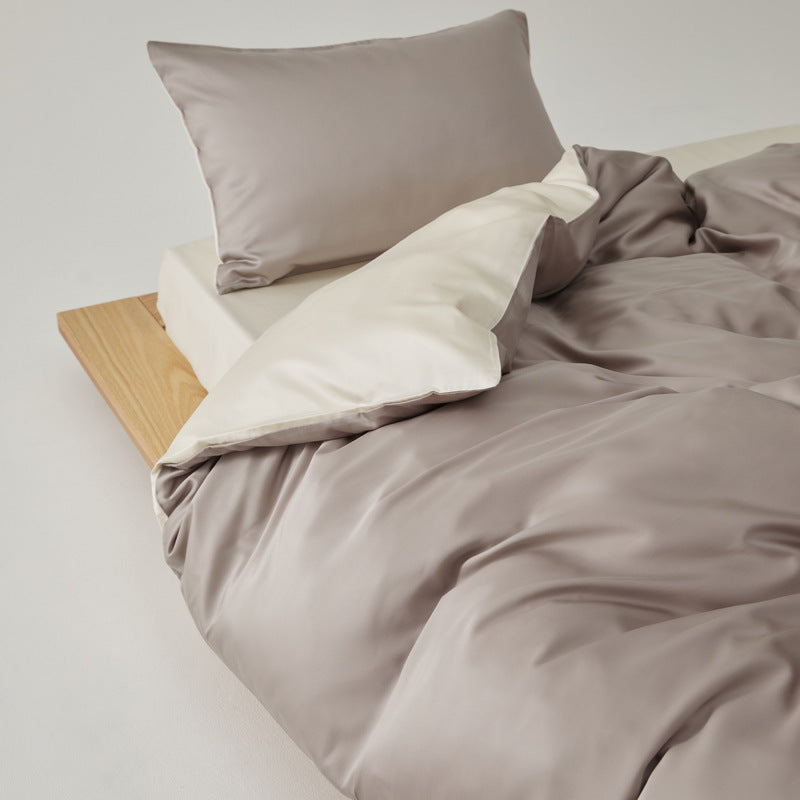 Bedding set, 4-piece, Lyocell, Solid color