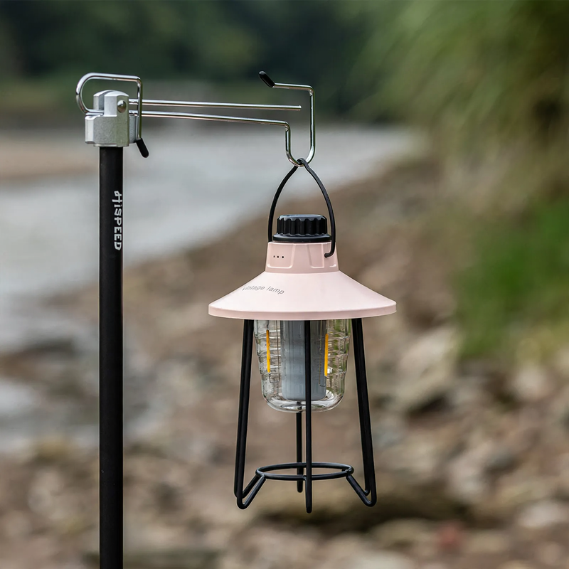 LED camping lamp, rechargeable, retro design