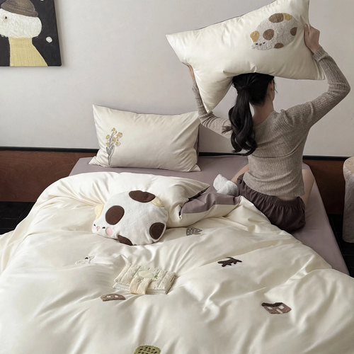 Modern cotton bedding set, 100 thread count