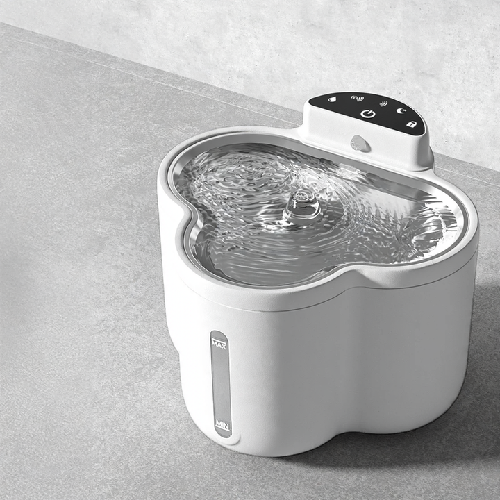 Automatic drinking fountain in cloud shape with temperature control