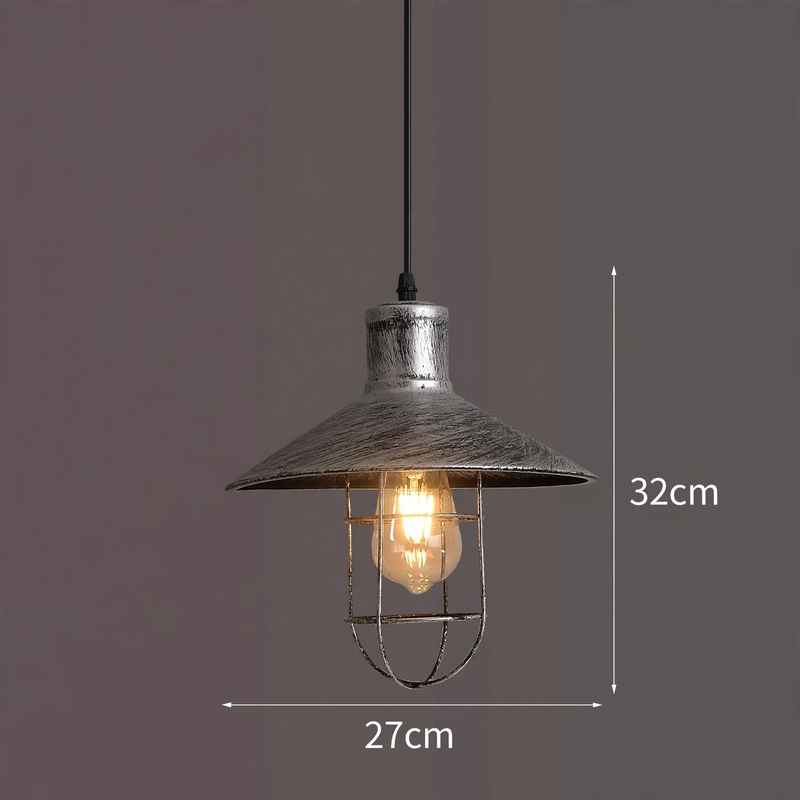 Vintage pendant light, industrial style, adjustable