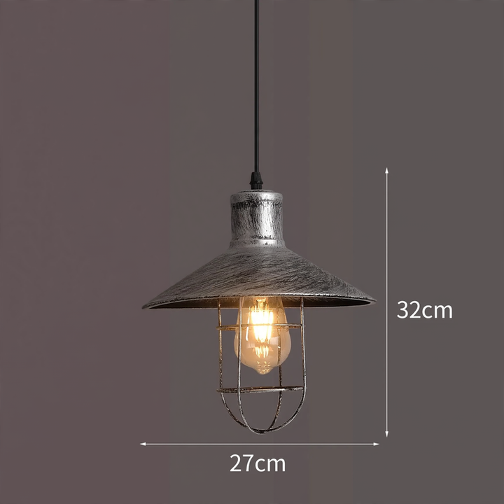 Vintage pendant light, industrial style, adjustable