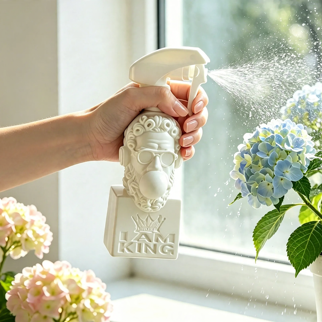 Garden plant sprayer with flower head design