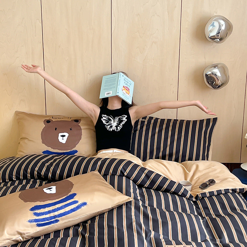 Bedding set made of long-staple cotton, cartoon design