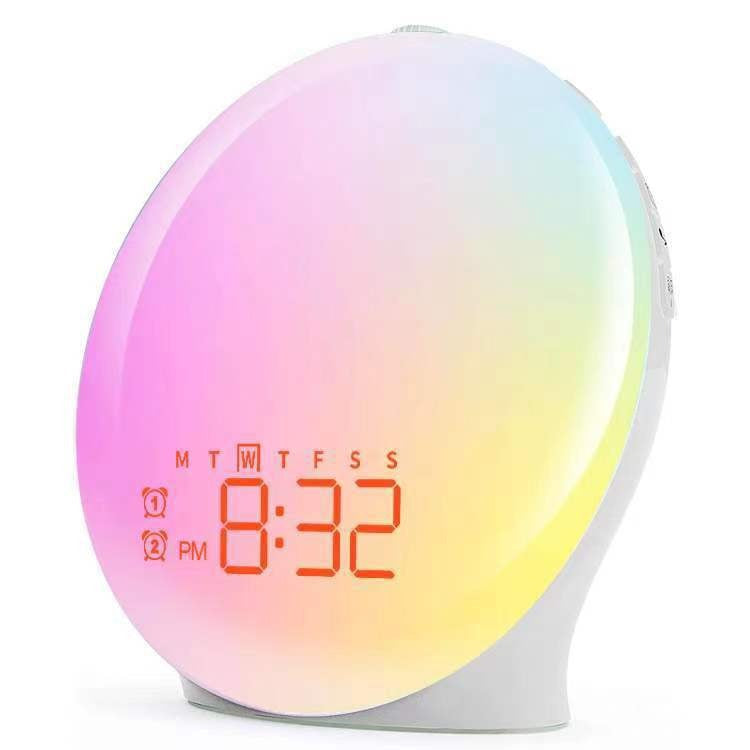 Smarter LED alarm clock with sunrise simulation and RGB light