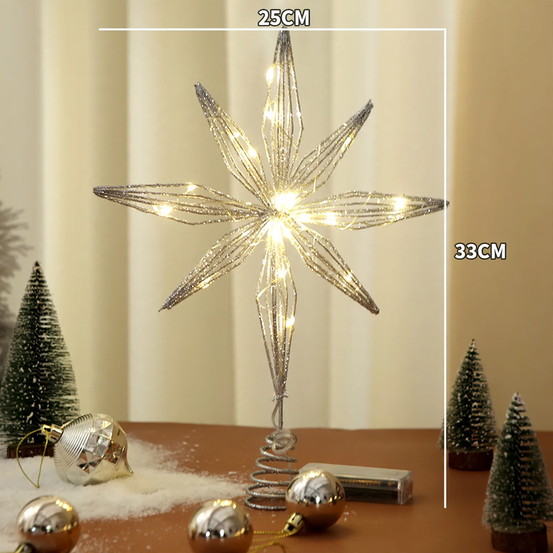 Iron Christmas Tree Top Star, 25x33 cm