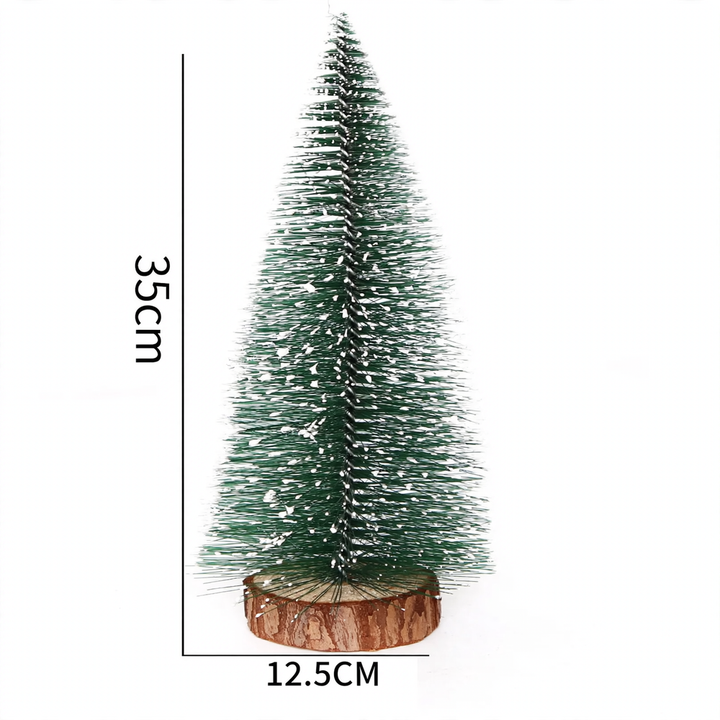 Mini Christmas tree made of pine needles with artificial snow, 40 cm