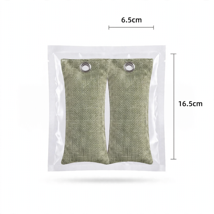 Bamboo charcoal bag for odor and moisture absorption