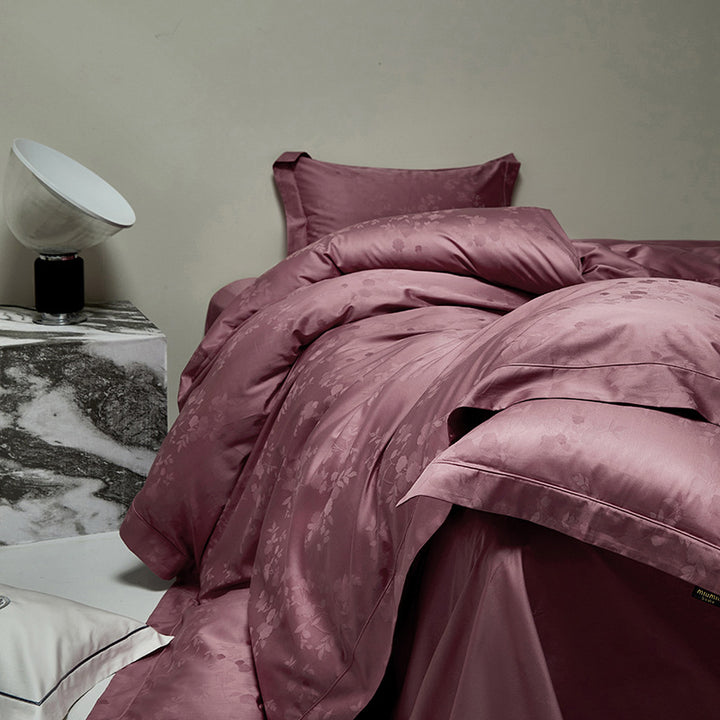 Long-staple cotton bedding, 4-piece, jacquard