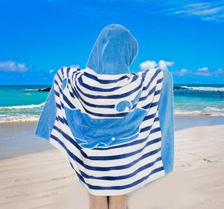 Hooded beach towel, microfiber, 127–160 cm