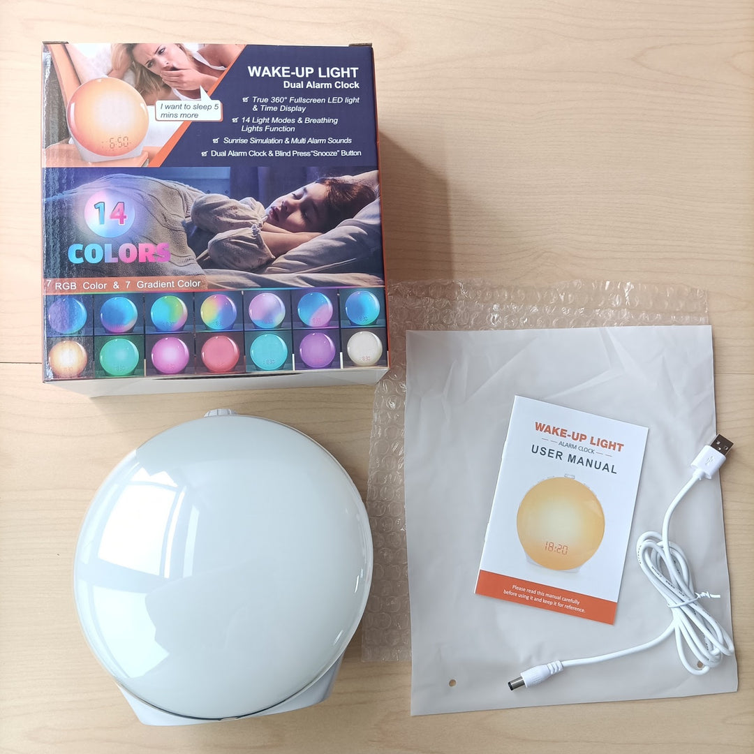 Smarter LED alarm clock with sunrise simulation and RGB light