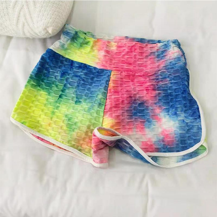 BowLift | Tie-Dye Print High-Waisted Yoga Shorts