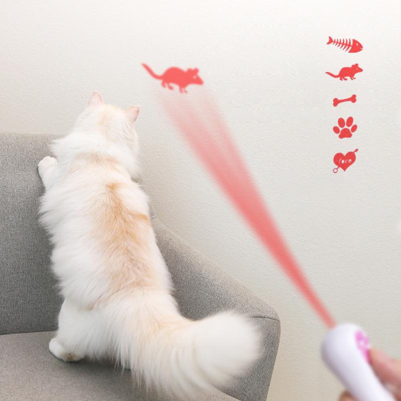BowLift | PurrPlay USB Rechargeable Cat Laser Toy – Interactive LED Light with 4 Cartridges