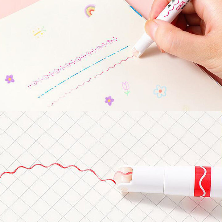 BowLift | BEST GIFTS FOR CHILDREN - Dual Tip Markers with 6 different curve shapes fine tips