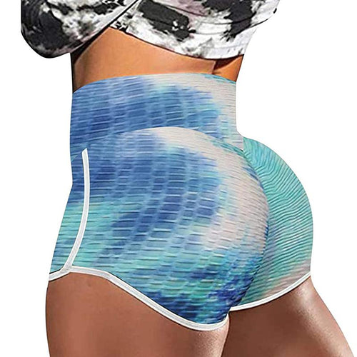 BowLift | Tie-Dye Print High-Waisted Yoga Shorts