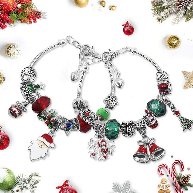 Advent calendar 24 days craft beads blind box Christmas gift bracelet | Bowlift