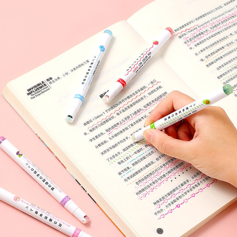 BowLift | BEST GIFTS FOR CHILDREN - Dual Tip Markers with 6 different curve shapes fine tips